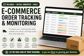 monitor your ecommerce orders and update tracking daily