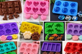 design professional 3d silicone molds for resin, chocolate, soap, candle, cake