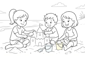 create one line art illustrations, minimalist line art, children coloring book