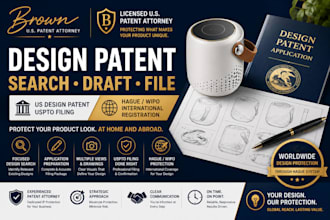 search draft and file your US design patent with hauge wipo registration