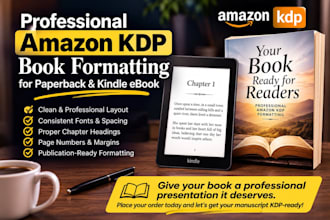 format book for ebook and paperback formatting for amazon KDP