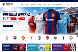 design a profitable jersey shopify website, jersey store, jersey shopify
