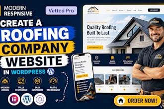 create a roofing company wordpress website