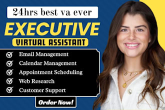 be your personal executive virtual assistant, data entry, administrative support