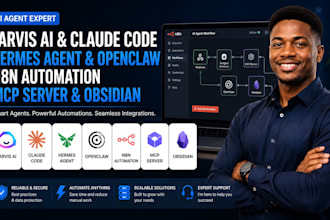 jarvis ai claude code hermes agent openclaw n8n automation mcp server obsidian