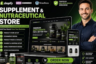 design supplement store nutraceutical website wellness website ecommerce site