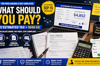 calculate your q3 estimated tax and prepare irs form 1040 es for freelancers
