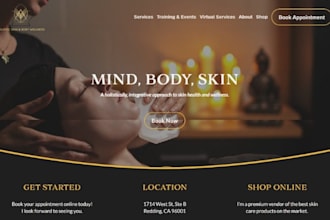 design squarespace holistic wellness coach booking website retreat website