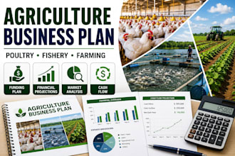 write agriculture poultry fishery business plan financial projection for funding