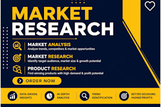do market research, market analysis, product research