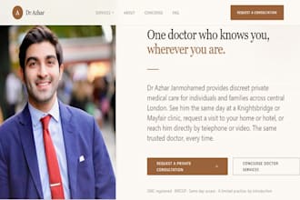 design wix concierge medical practice website private doctor website