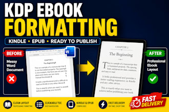 format your ebook for amazon kdp and epub