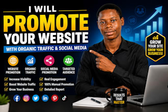 promote your website with organic traffic and social media