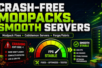 create fix and optimize your minecraft modpack, cobblemon server setup neoforge