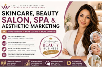 be your skincare beauty salon spa and aesthetic cosmetics social media marketing