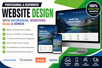 build design responsive infomaniak website development ionos and duda website
