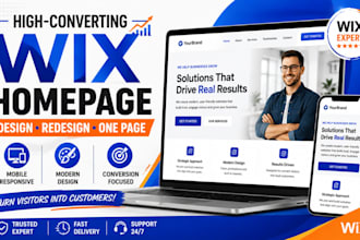 design or redesign landing pages, homepage design, homepage on wix, wordpress