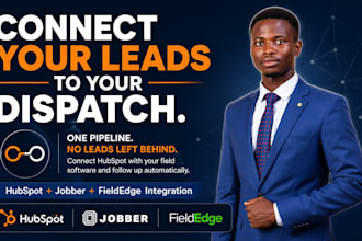 integrate hvac plumbing electrical hubspot jobber fieldedge CRM lead automation