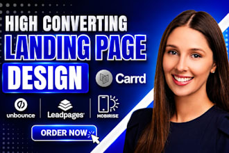 create landing page design using unbounce leadpages carrd instapages mobirise