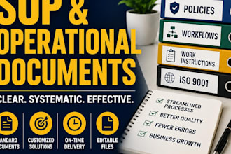 write professional sops and standard business process documentation