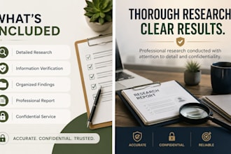 conduct professional background check and verification research