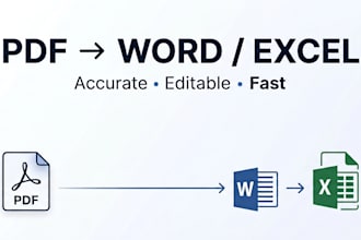convert PDF to word or excel accurately
