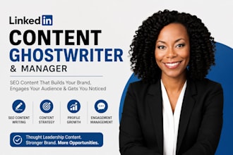 be your linkedin content seo ghostwriter and manager