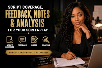 provide script coverage, feedback, notes and analysis for your screenplay