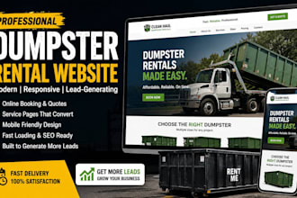 design a professional dumpster rental website