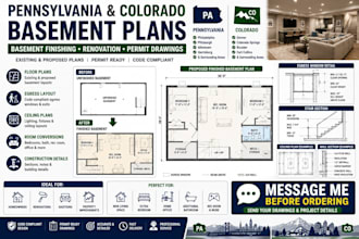 draw pennsylvania and colorado basement plans
