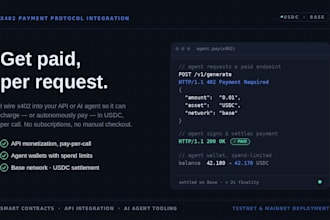 integrate x402 stablecoin payments into your api or ai agent