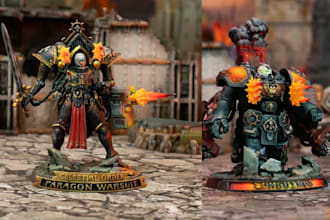paint print and assemble wargaming dnd tabletop miniature to high detail level
