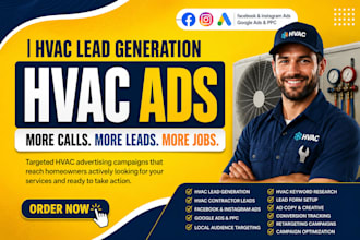generate hvac plumbing leads air duct leads google ads facebook ads campaign
