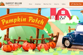 design squarespace pumpkin patch website harvest farm ticket booking corn maze