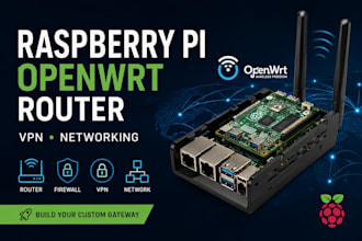 configure raspberry pi openwrt router, VPN and embedded networking