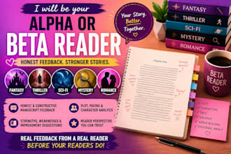 be your beta reader and provide honest manuscript feedback