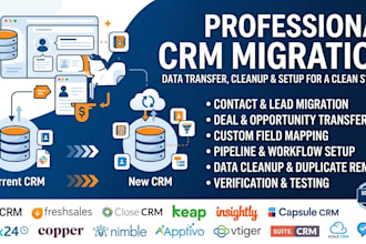 migrate CRM data zoho freshsales close keap insightly capsule bitrix