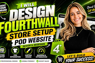 do fourthwall store setup fourth wall merch pod website design and redesign