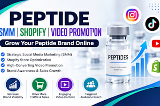 be your peptide SMM shopify optimization and video promotion