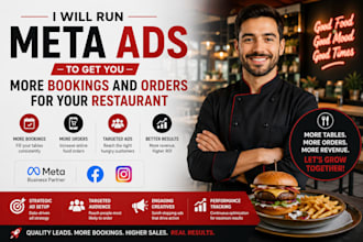 run meta ads to get you more bookings and orders for your restaurant