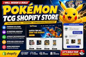 design  pokemon collectible shopify store tcg card shopify website