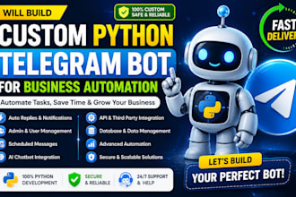 build a custom python telegram bot for business automation