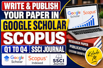write and publish paper in google scholar scopus q1 to q4 ssci journal citation