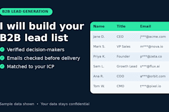 build a verified b2b lead list with emails