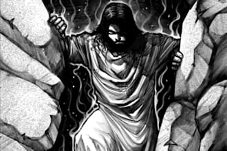 create cinematic biblical and christian illustrations
