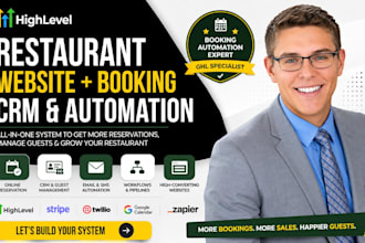 do gohighlevel restaurant website ghl booking crm reservation automation