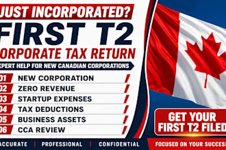 file your first canada t2 corporate tax return for a new corporation