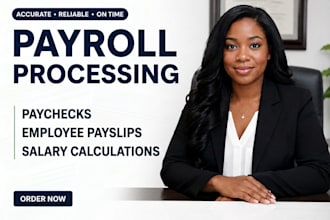process payroll, create paychecks and employee payslips