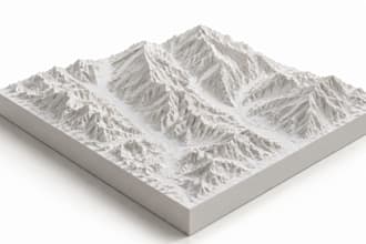 create a custom 3d terrain stl from any real world location