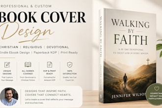do book cover design, christian book cover, kindle ebook design, paperback KDP